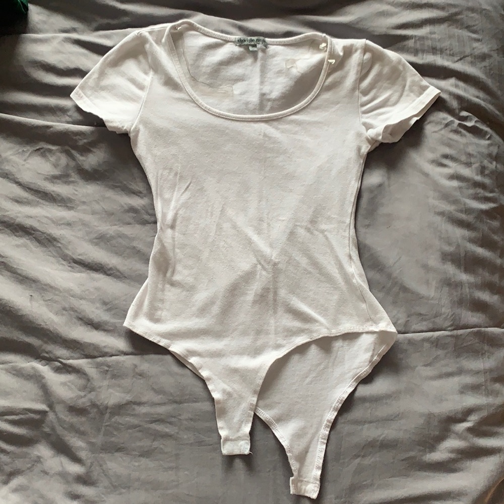 Charlotte Russe white t-shirt body suit